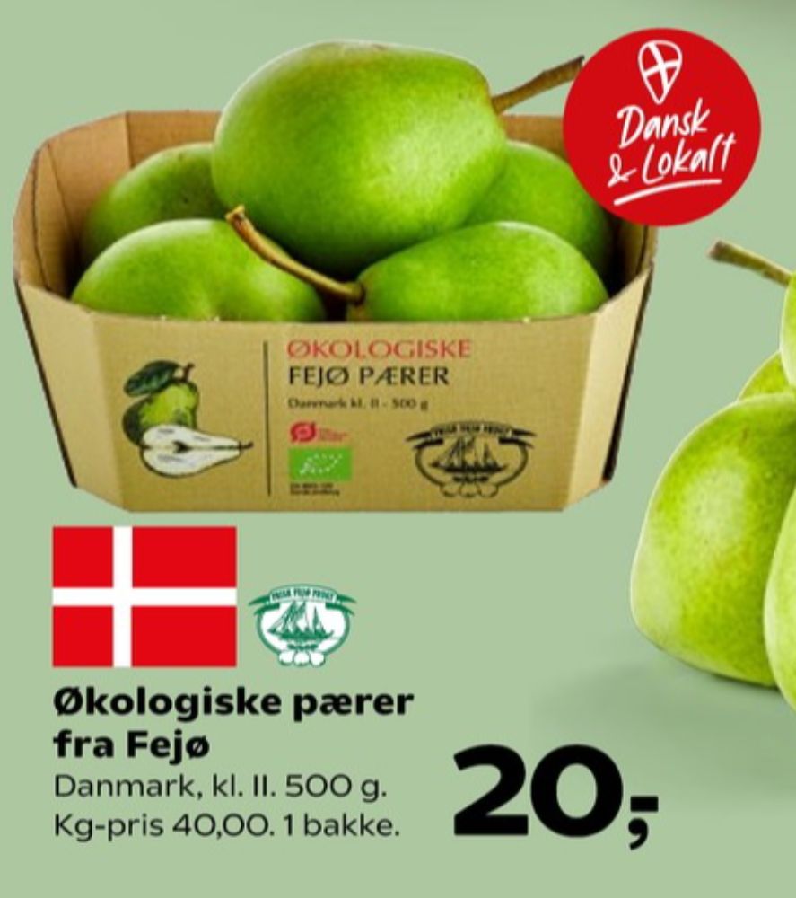 Fejø Dansk Kernefrugt, Pærer