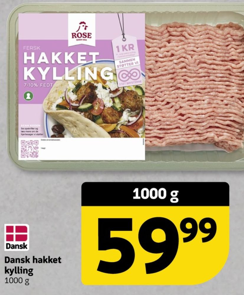 Rose, Hakket kylling 7-10%