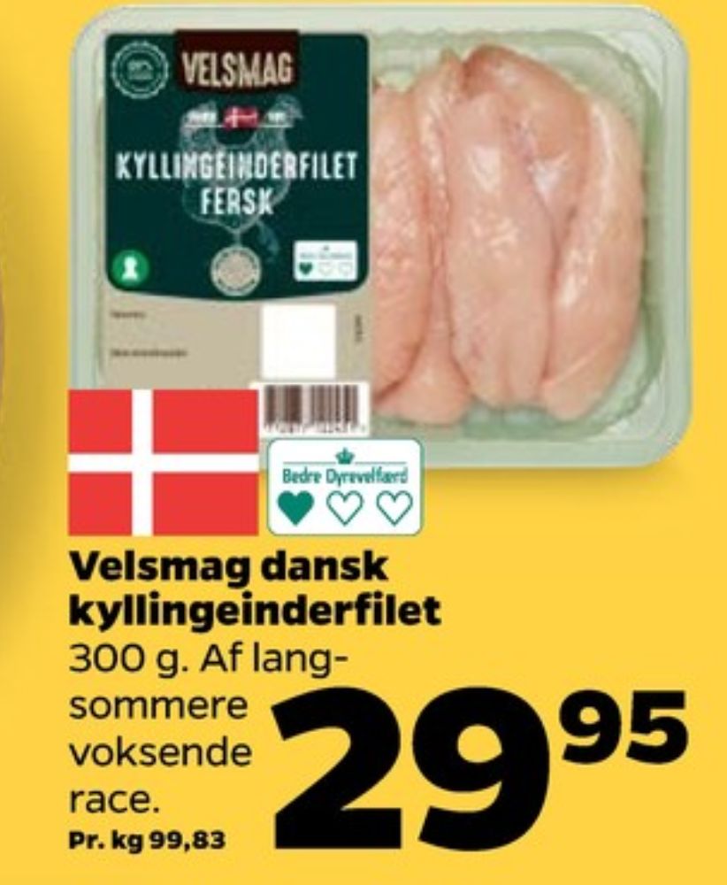 Velsmag, Kyllingeinderfileter