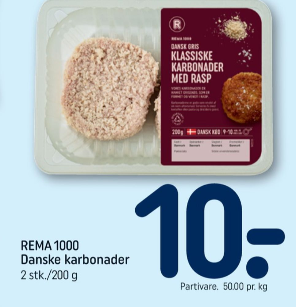 Rema 1000, Karbonader