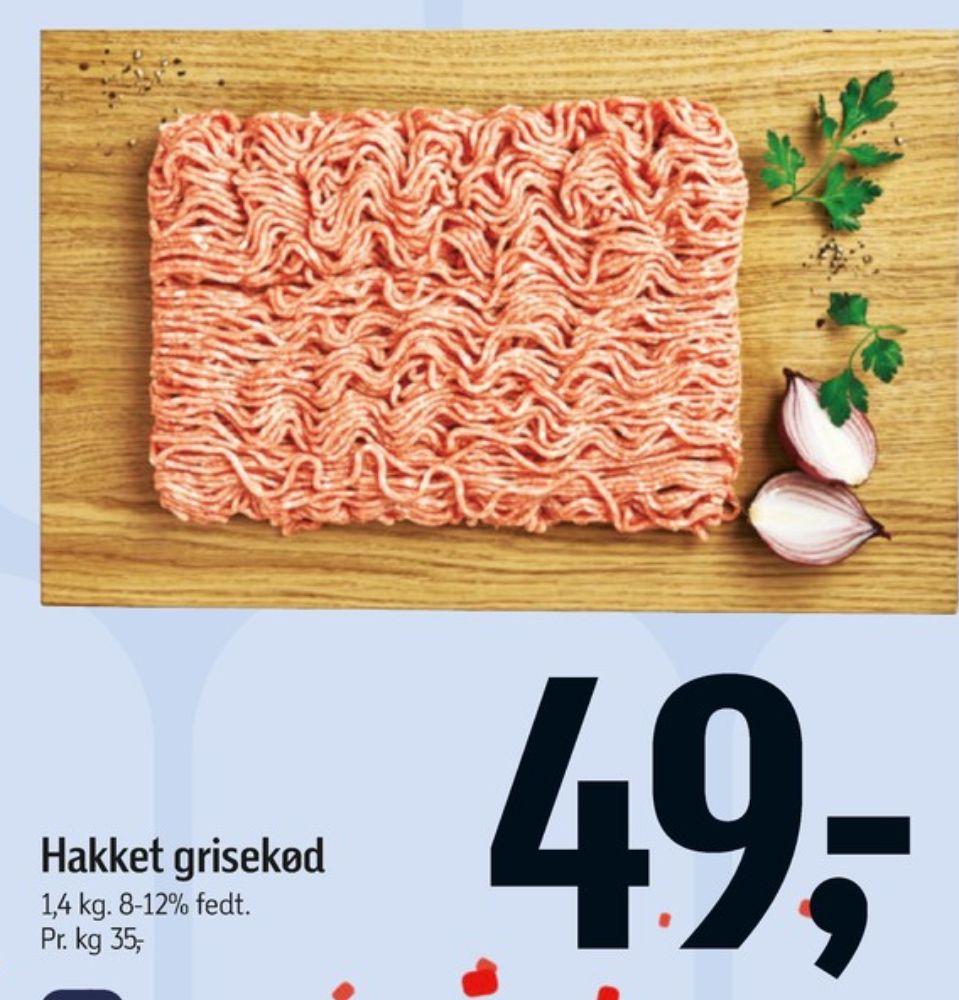 Hakket grisekød 8-12%