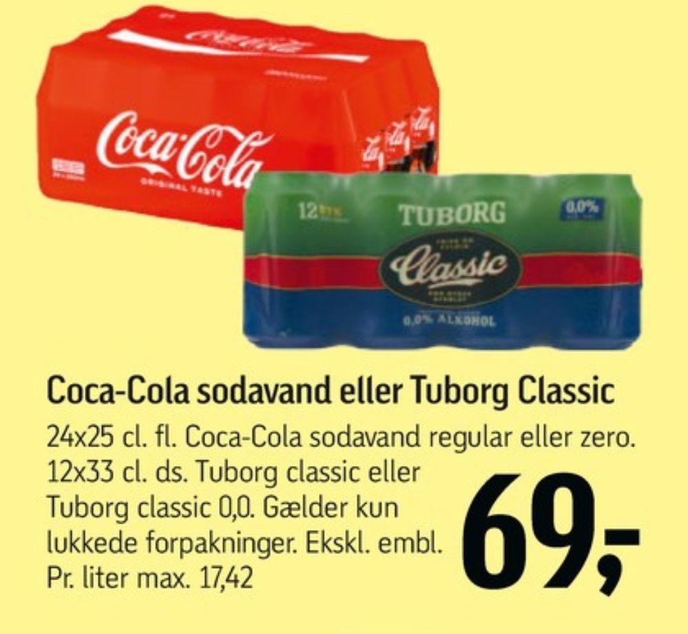 Tuborg Classic 0,0, Øl - Alkoholfri 12 pk.
