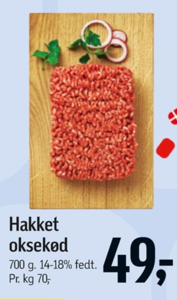 Hakket oksekød 14-18%