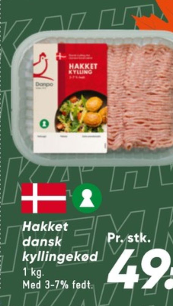 Danpo, Hakket kylling 3-7%