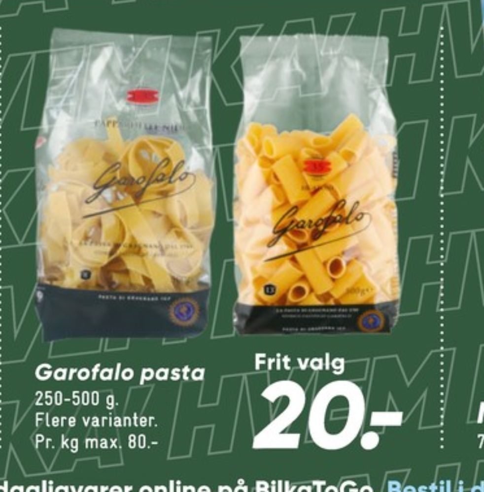 Garofalo, Pasta