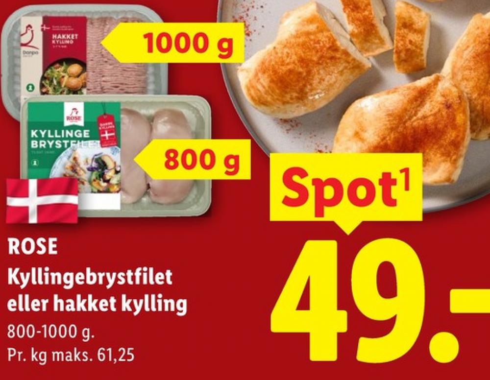 Rose, Hakket kylling 7-10%