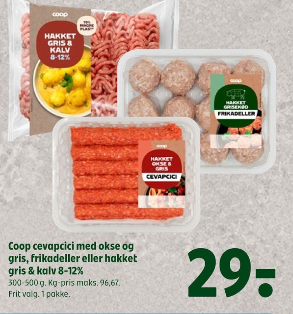 Coop, Hakket kalv og grisekød 8-12%