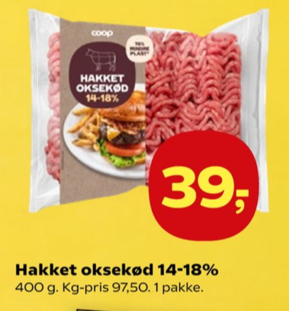 Coop, Hakket oksekød 14-18%