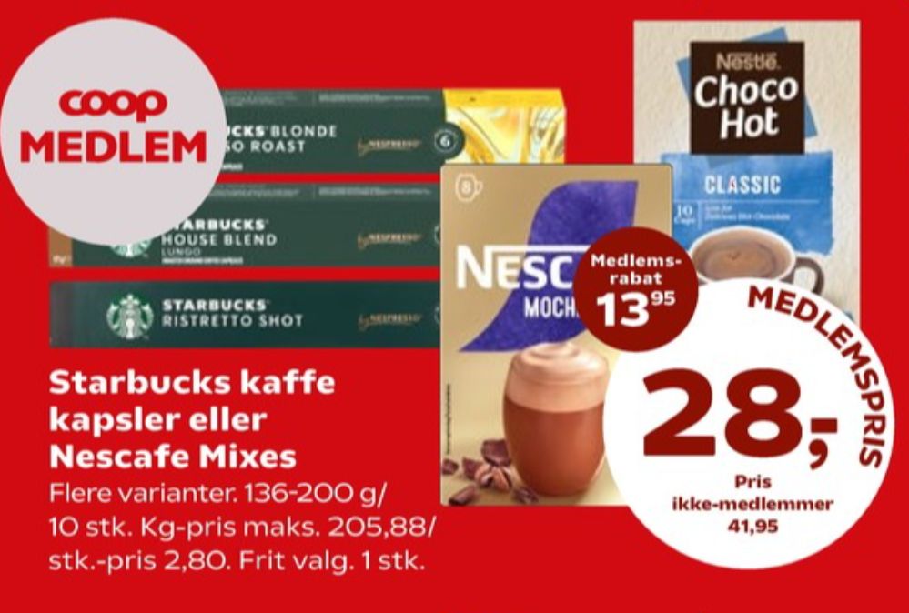 Nescafe Dolce Gusto Mocha, Kaffekapsler