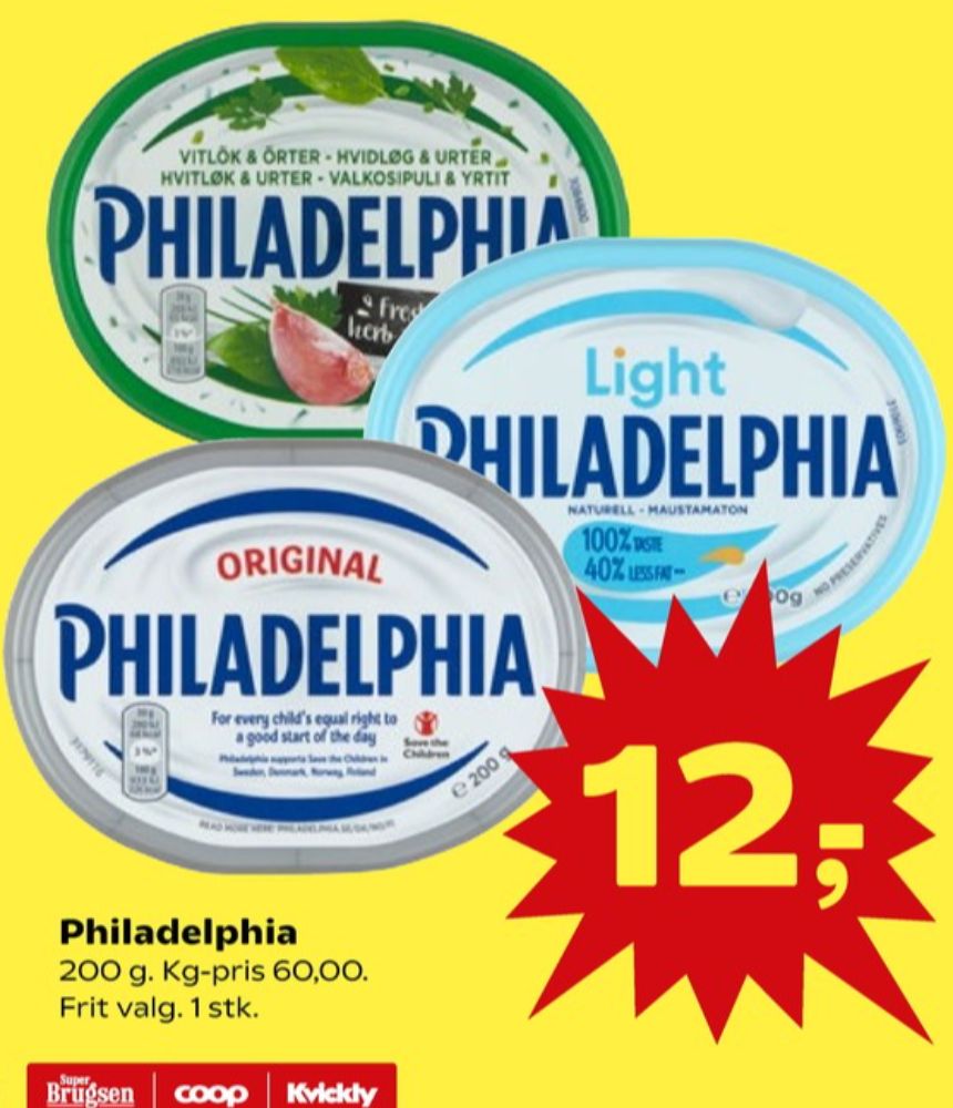 Philadelphia, Flødeost Light