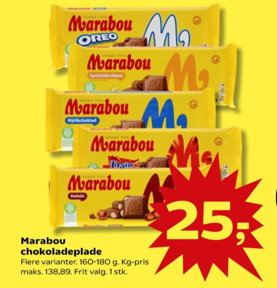 Marabou, Chokoladeplade Appelsin Krokant
