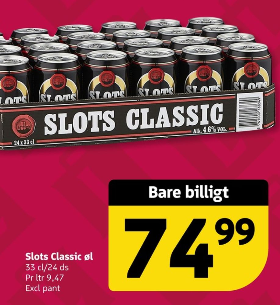 Slots Classic, Øl 24 pk.