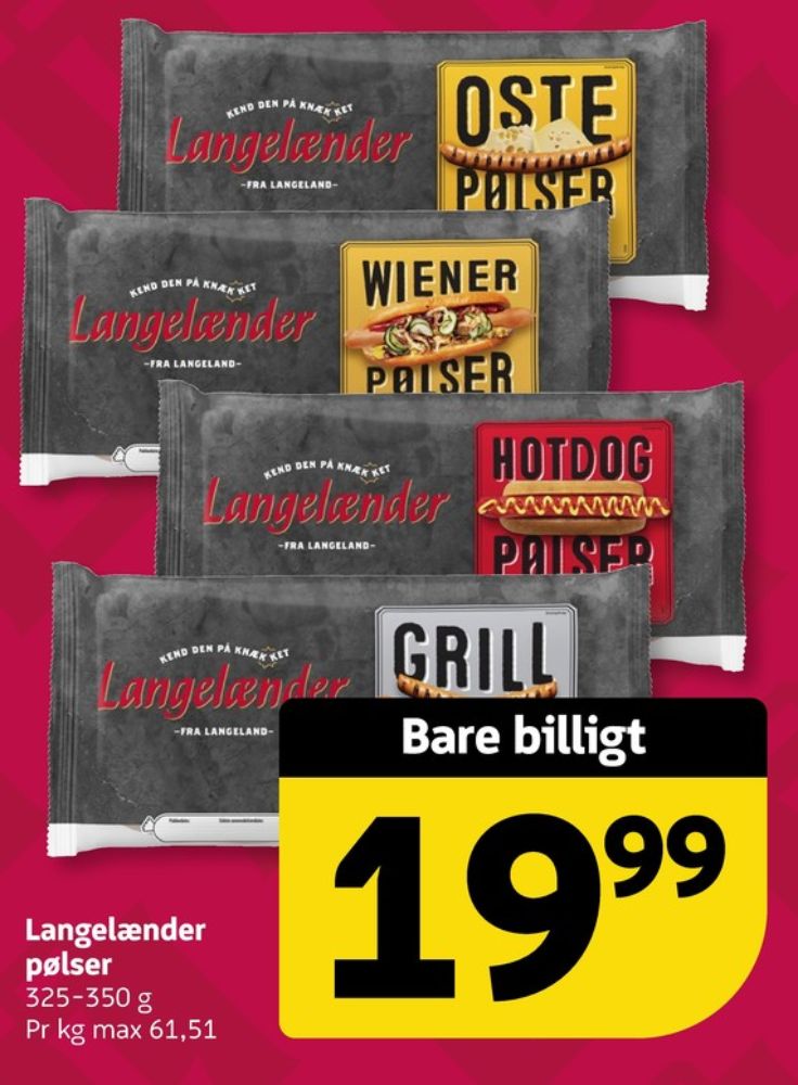 Langelænder, Grillpølser