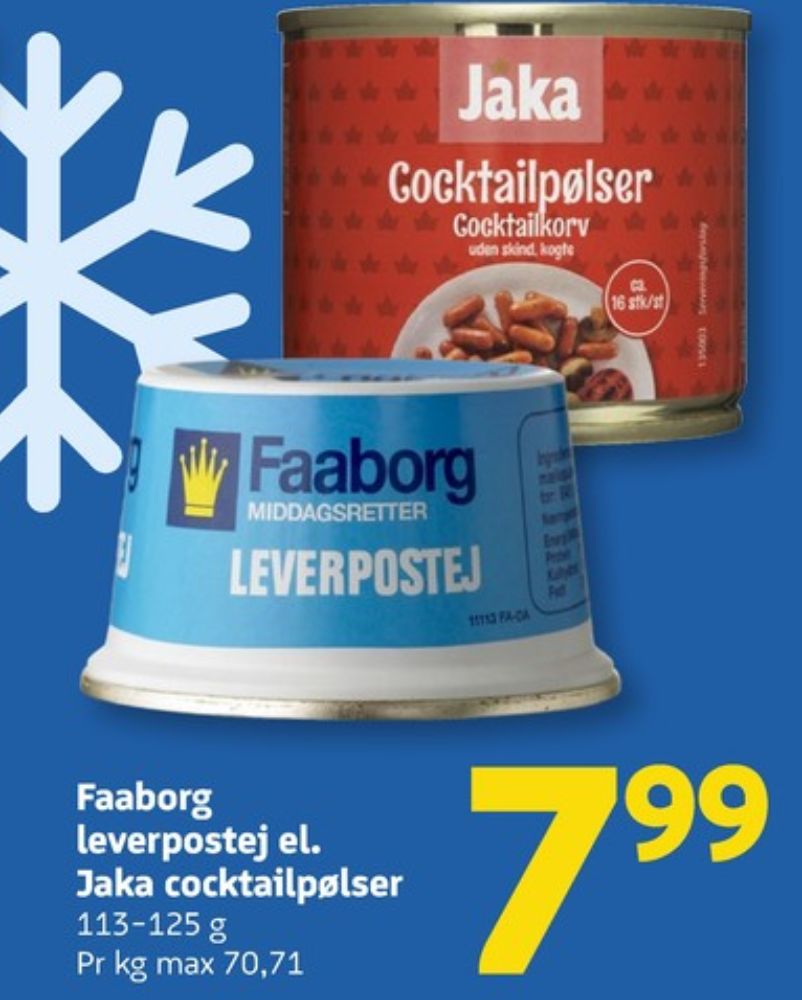 Jaka, Cocktailpølser