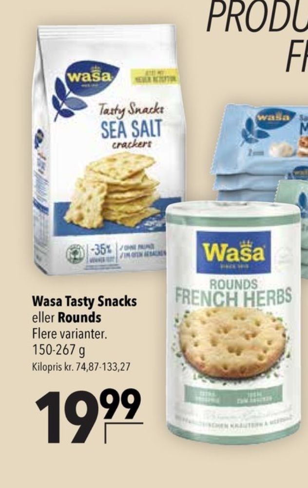 Wasa, Tasty Snacks Sea Salt Crackers