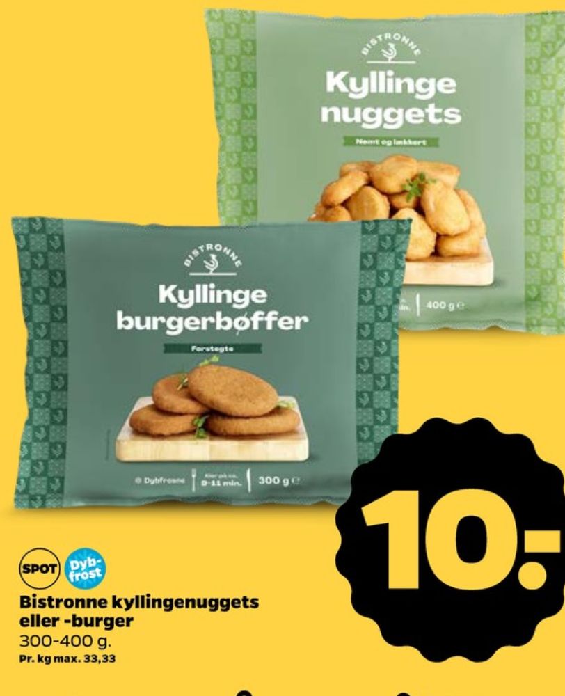 Bistronne, Kyllingenuggets