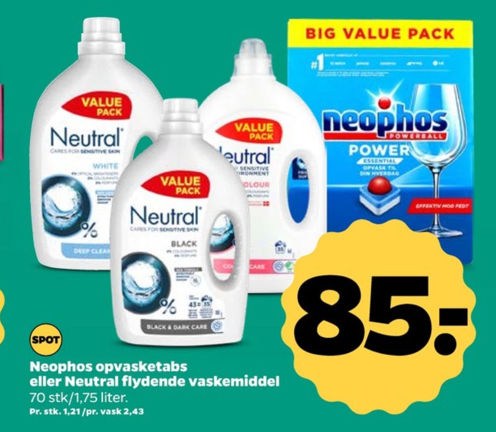 Neophos, Maskinopvask-tabs