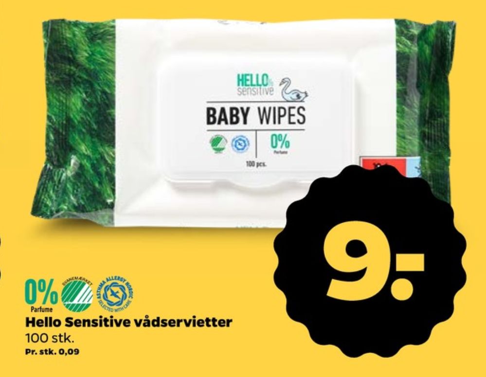 Hello Sensitive, Vådservietter