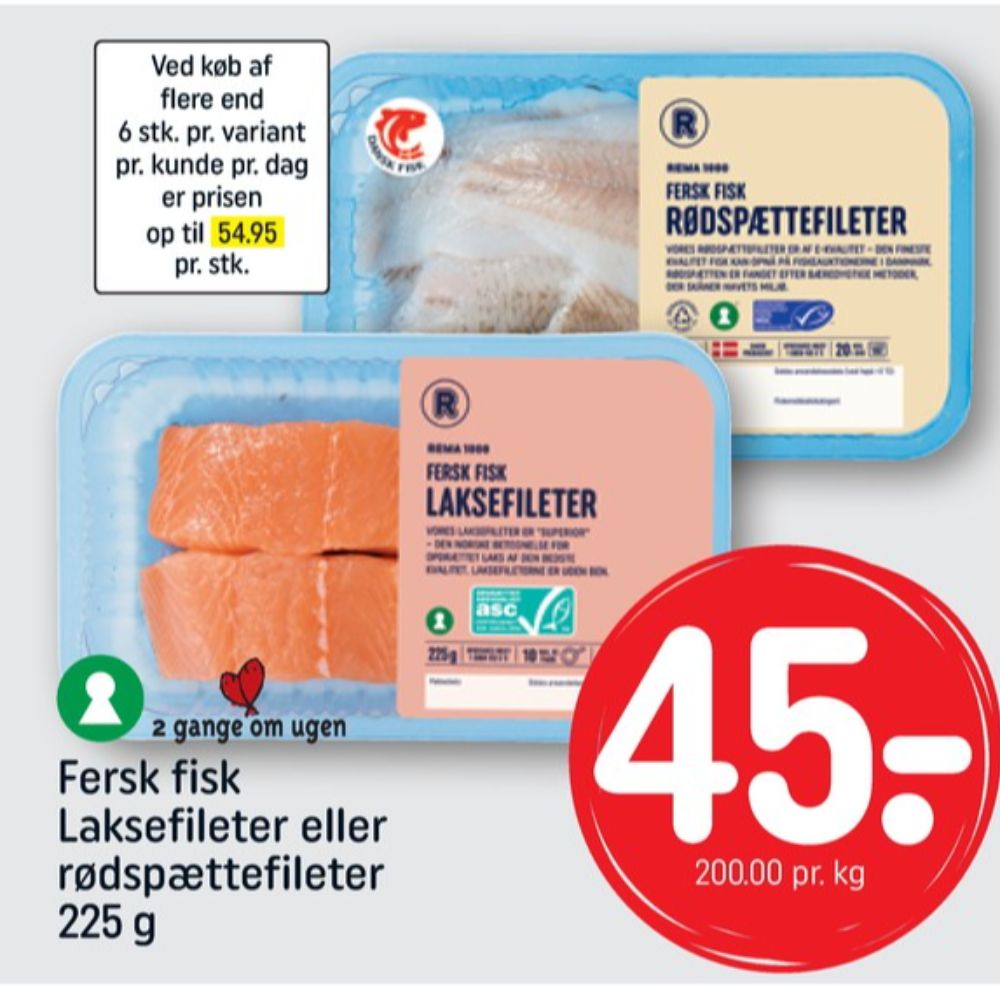 Rema 1000, Laksefilet