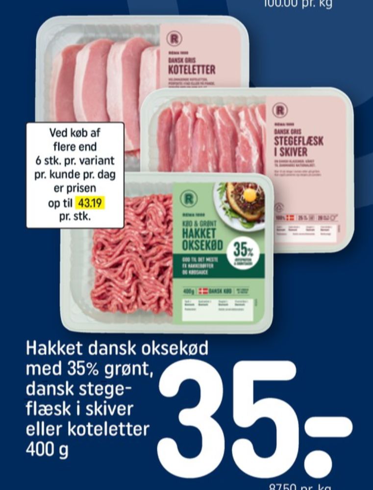 Rema 1000, Hakket Okse og Grønt 35%