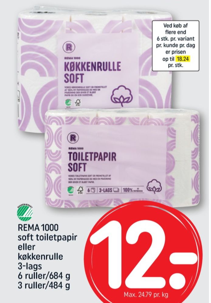 Rema 1000, Toiletpapir