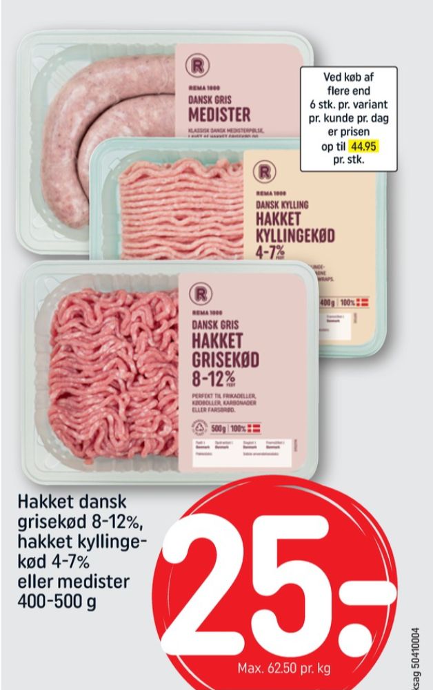 Rema 1000, Hakket kylling 4-7%