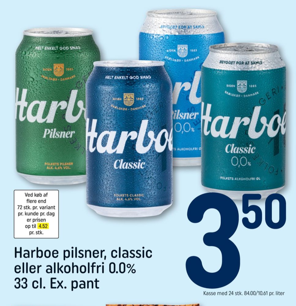 Harboe Classic 0,0%, Øl - Alkoholfri