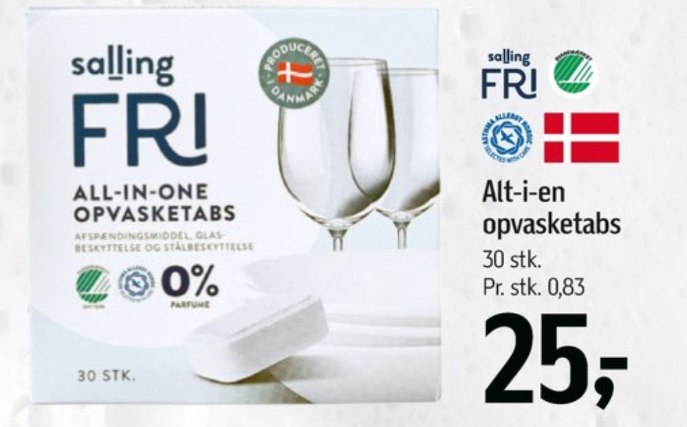 Salling Fri, Maskinopvask-tabs