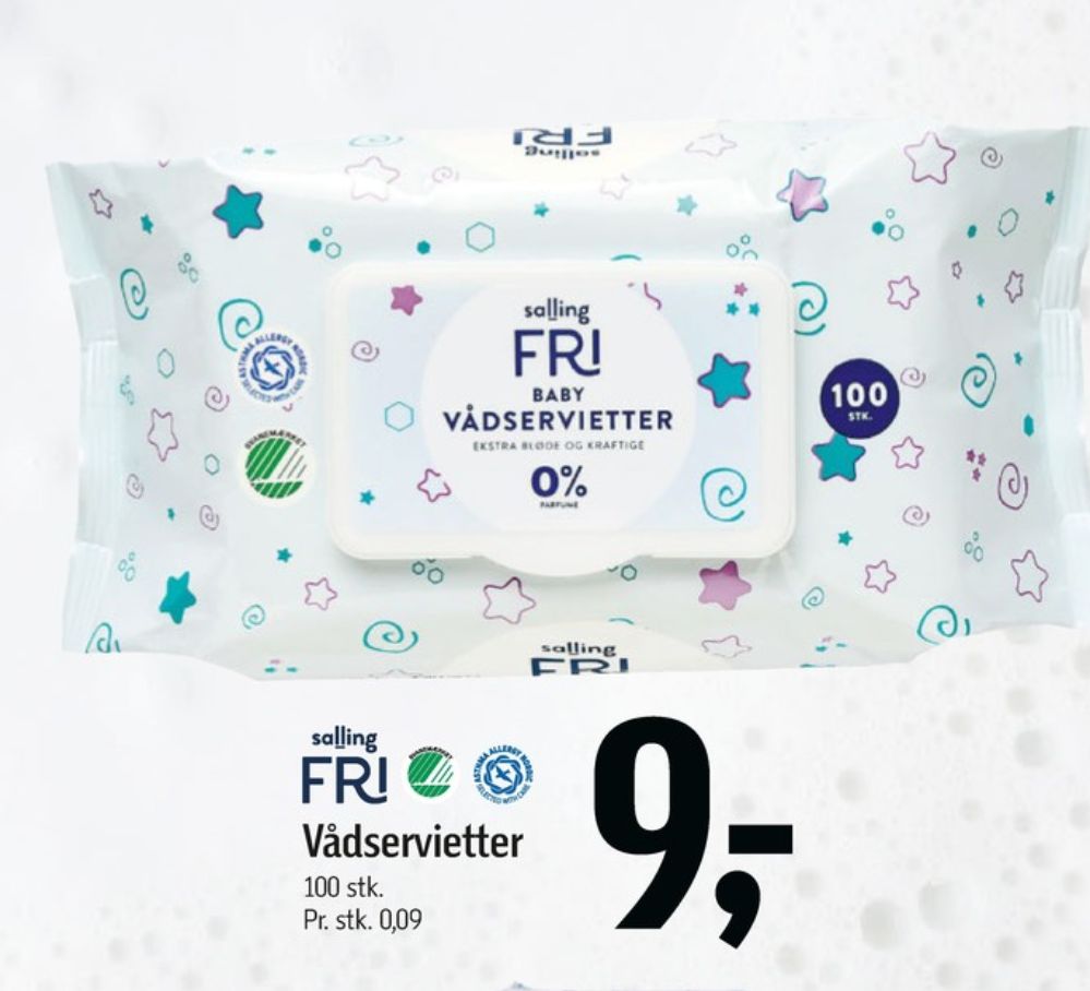 Salling Fri, Vådservietter