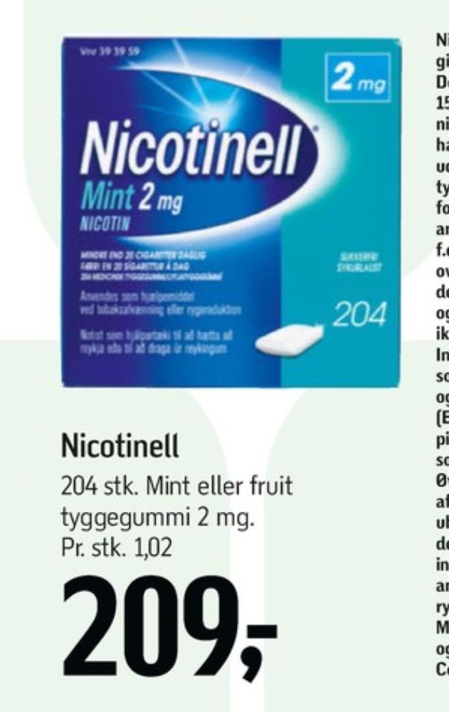 Nicotinell, Nikotintyggegummi