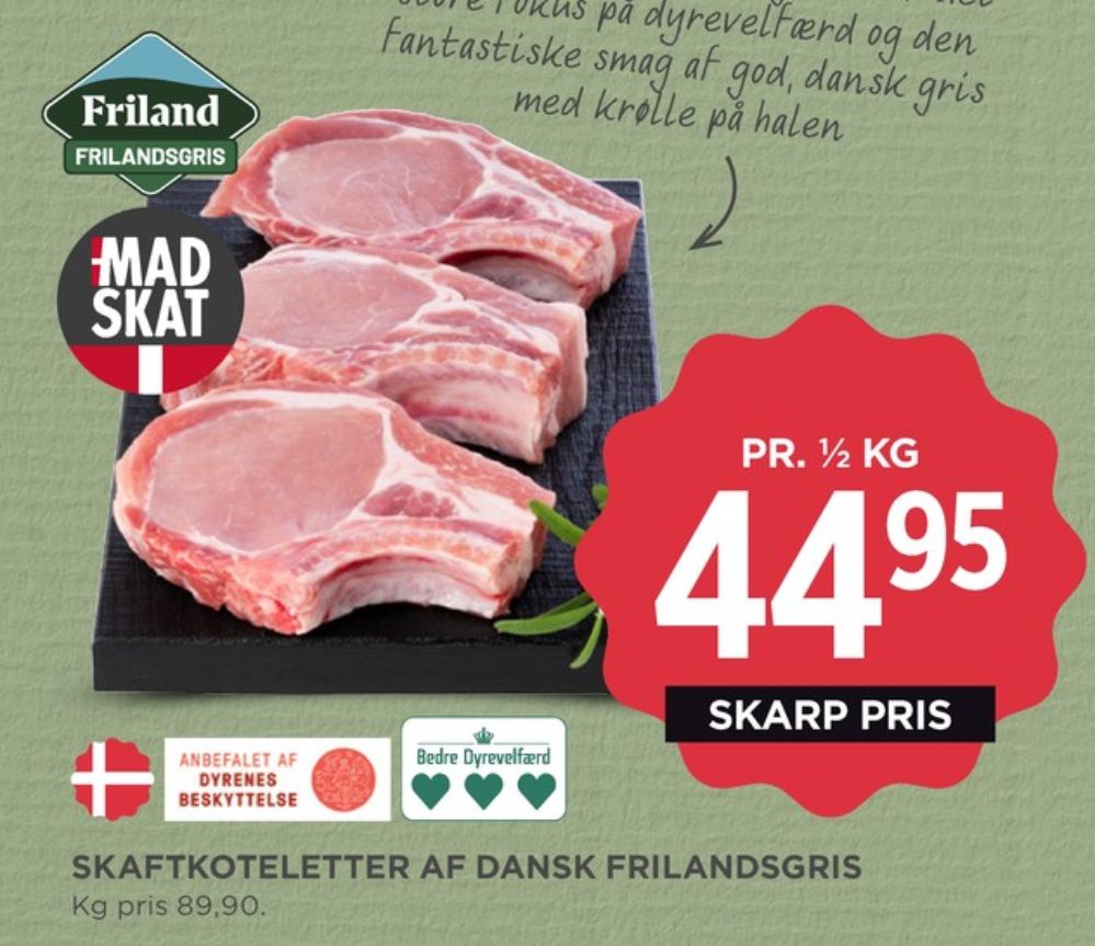 FRILAND Frilandsgris, Skaftkoteletter