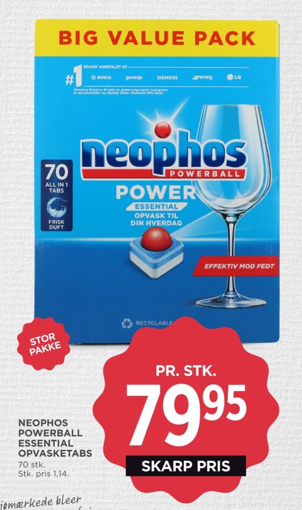 Neophos, Maskinopvask-tabs