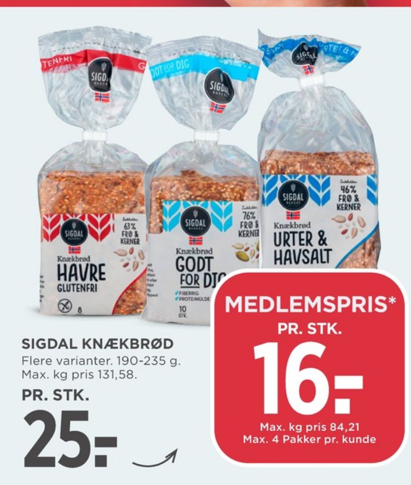 Sigdal, Urter & Havsalt knækbrød