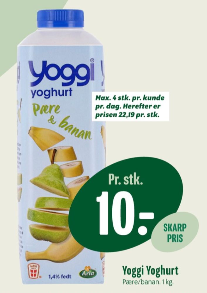 Yoggi, Pære & Banan Yoghurt 