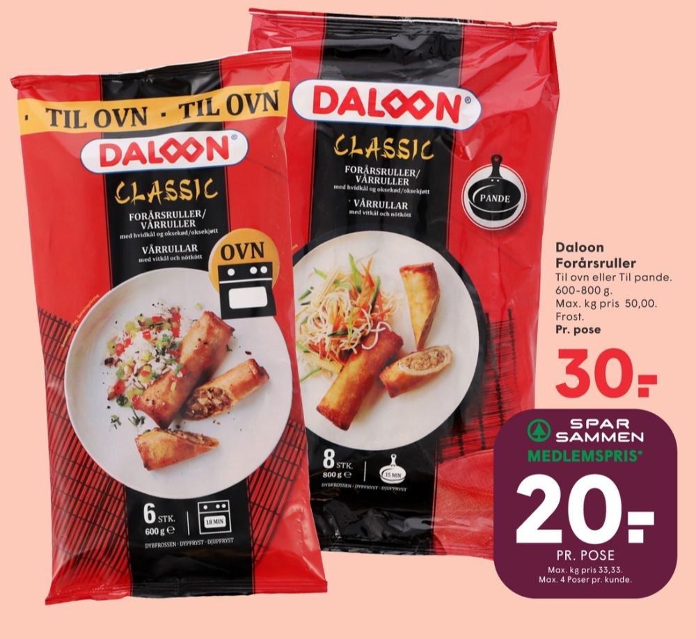 Daloon, Forårsruller