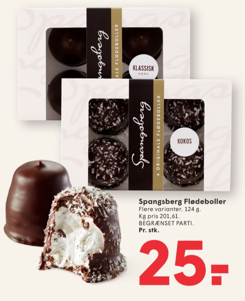 Spangsberg, Flødeboller Kokos