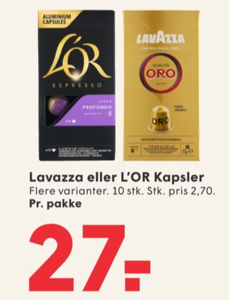 LavAzza Qualita Oro, Kaffekapsler