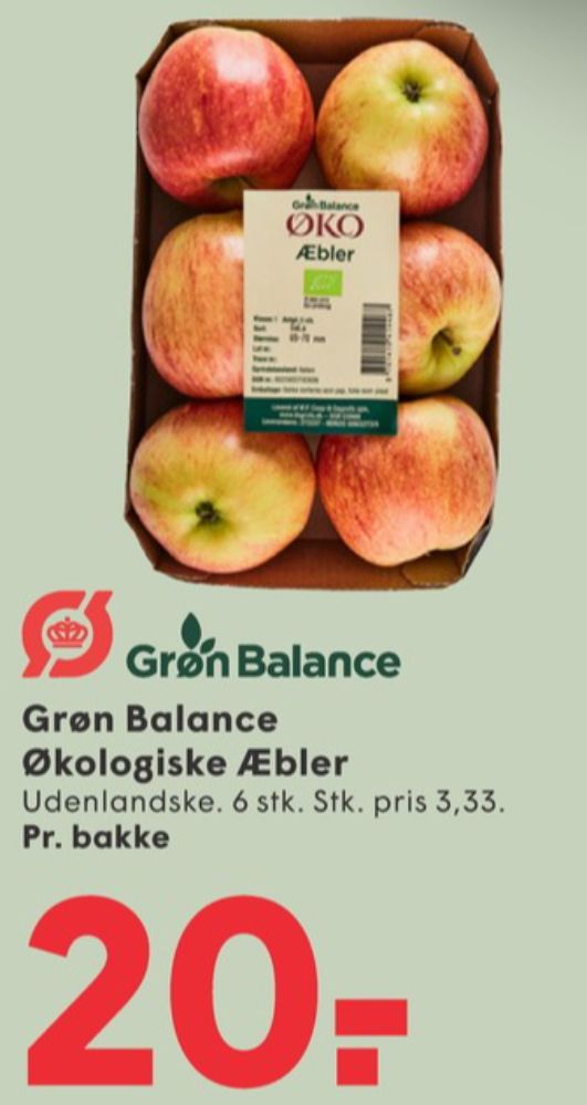 Grøn Balance, Æbler