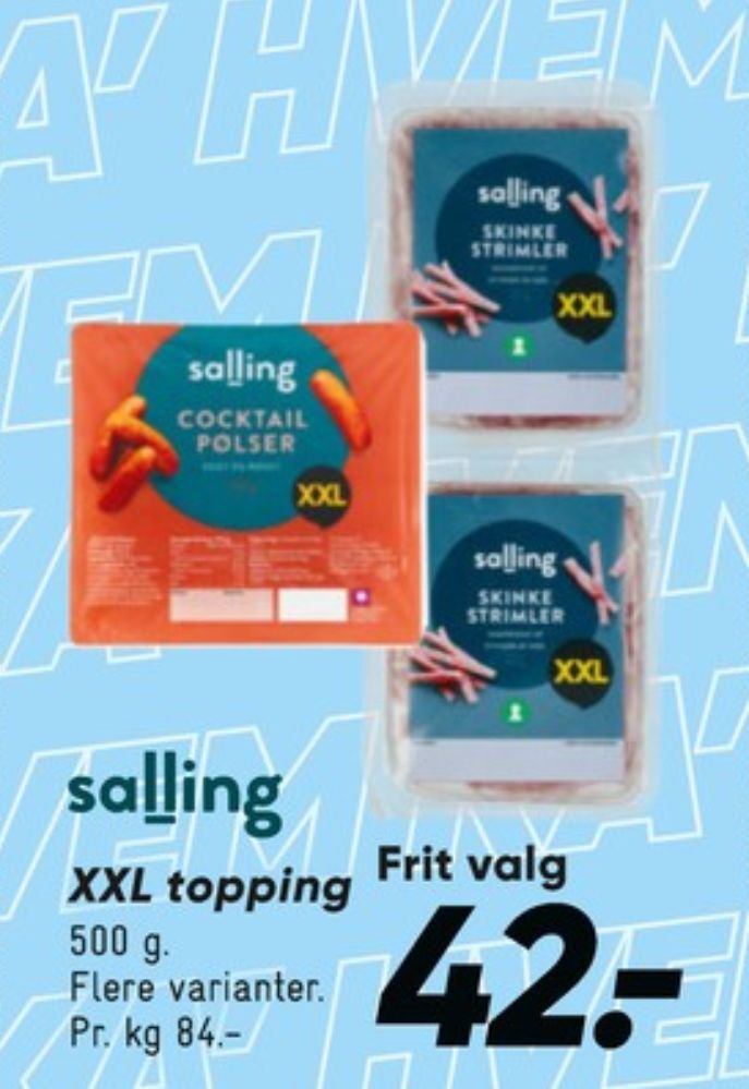Salling, Skinkestrimler