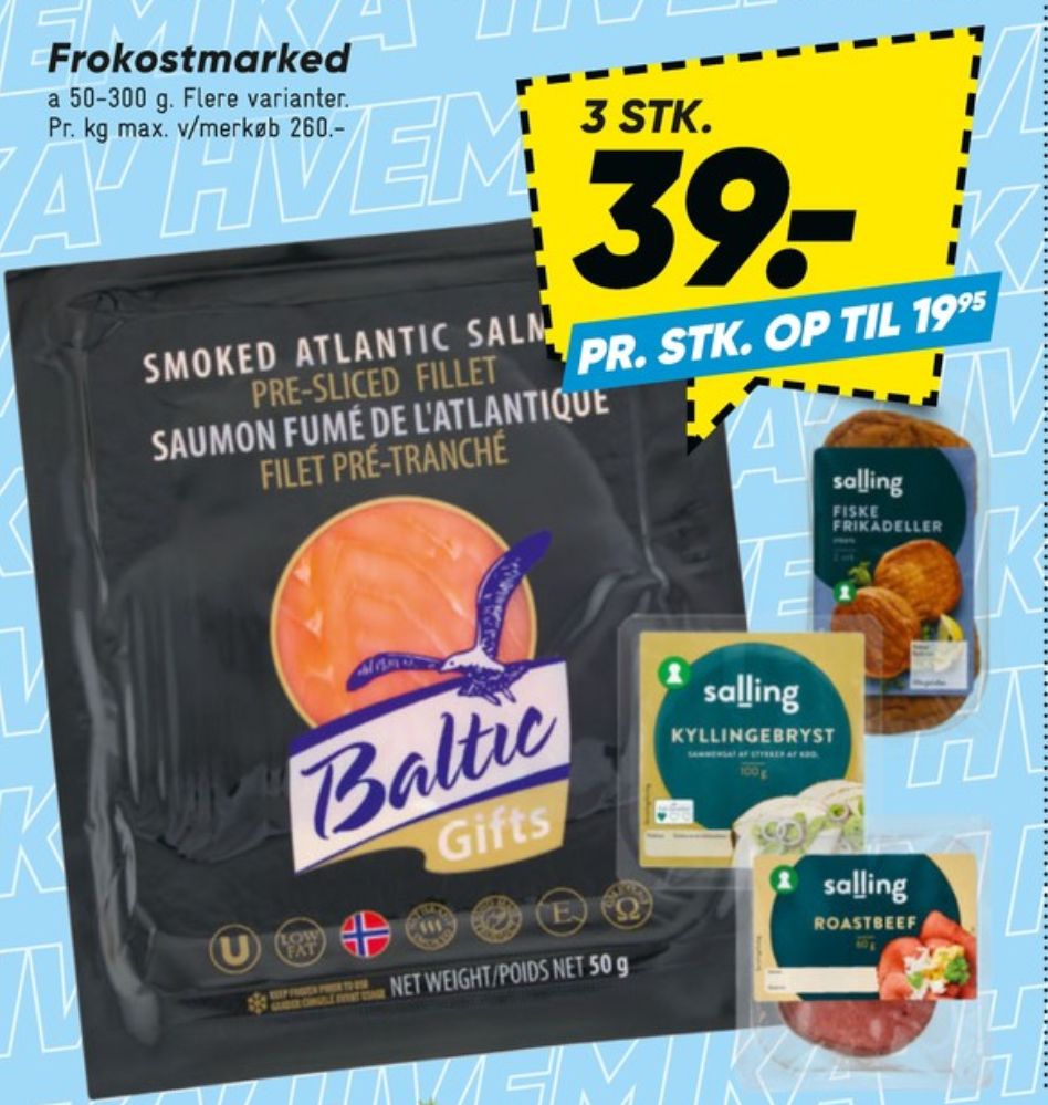 Salling, Fiskefrikadeller