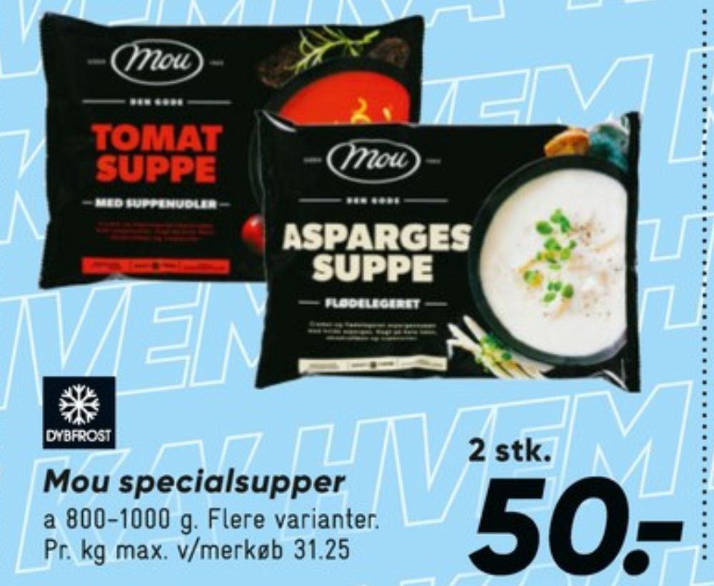 Mou, Aspargessuppe