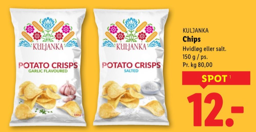 Kuljanka, Hvidløgschips