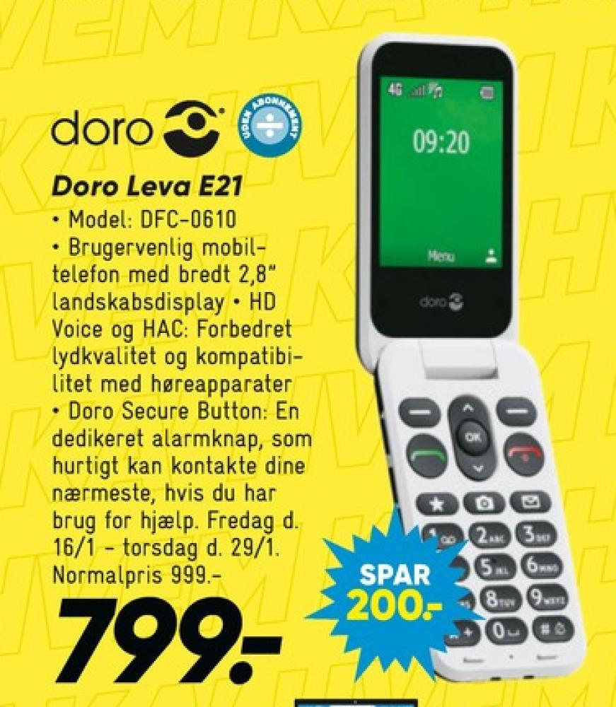 Doro Leva E21, Mobiltelefon