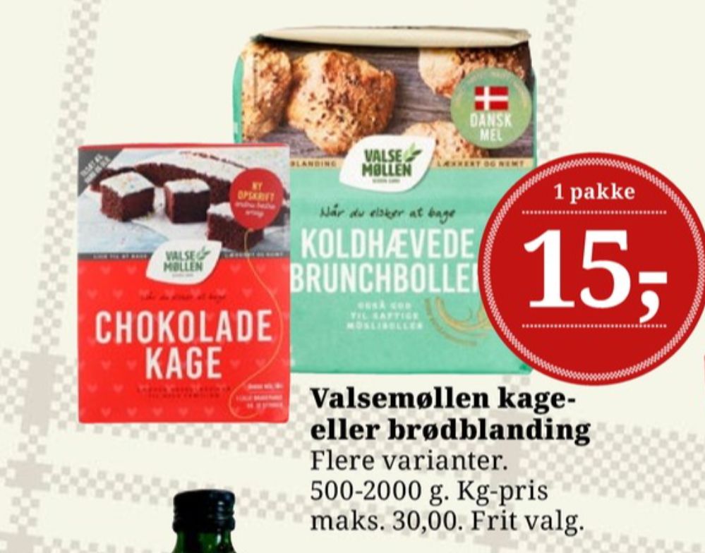 Valsemøllen, Chokoladekageblanding