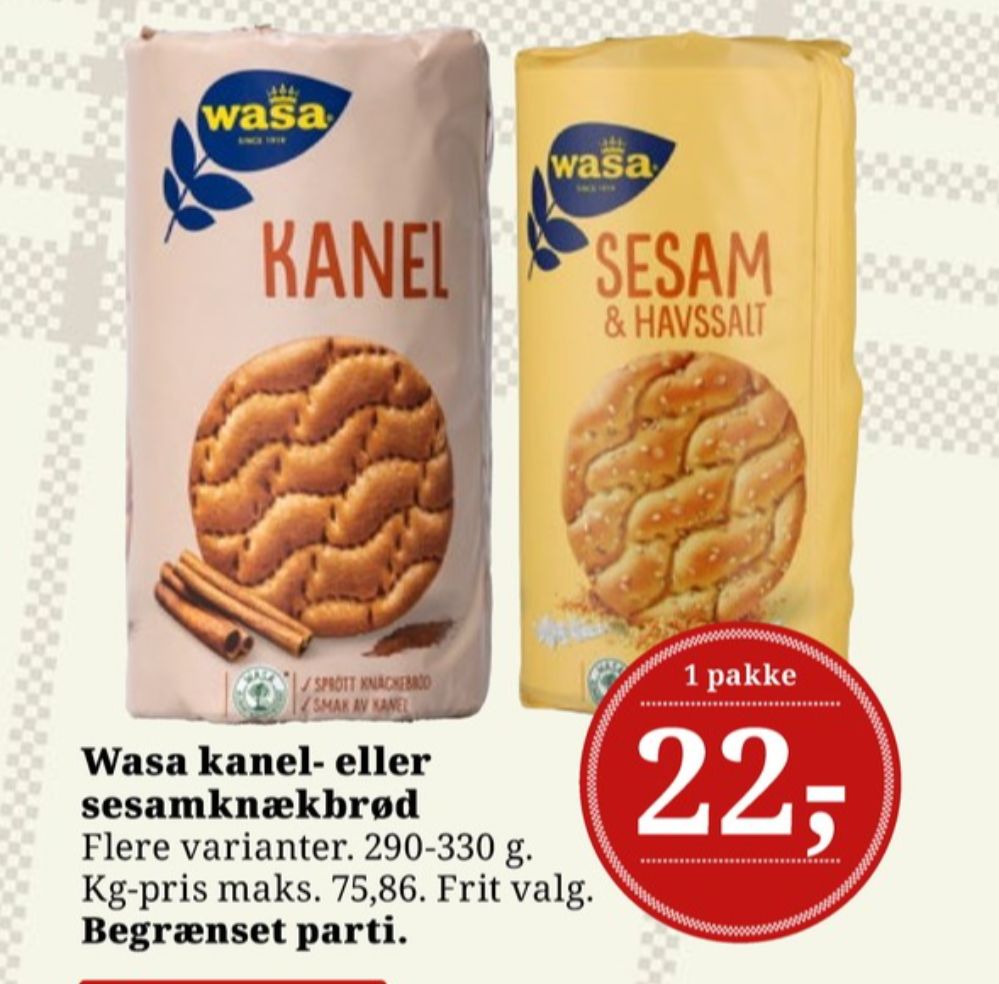 Wasa, Kanel knækbrød