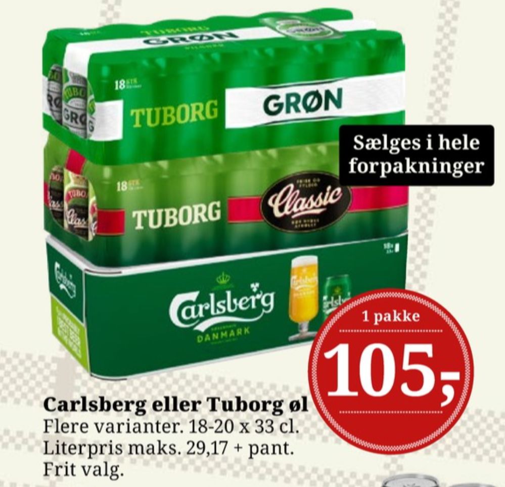 Tuborg Grøn, Øl 18 pk.