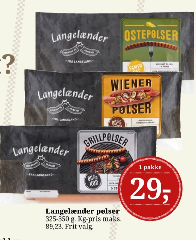 Langelænder, Wienerpølser