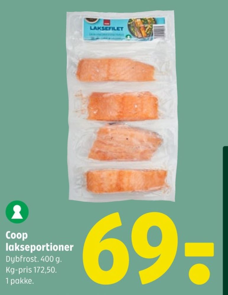 Coop, Lakseportioner