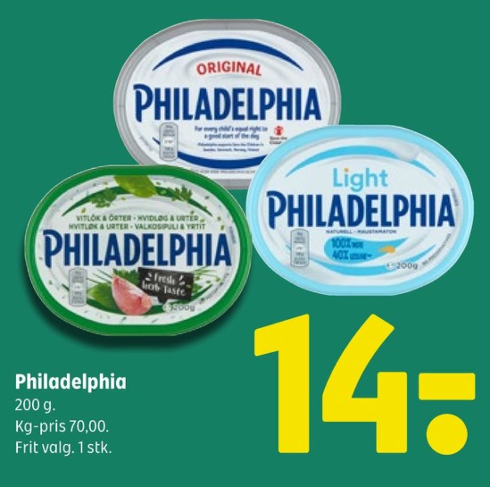 Philadelphia, Flødeost Light