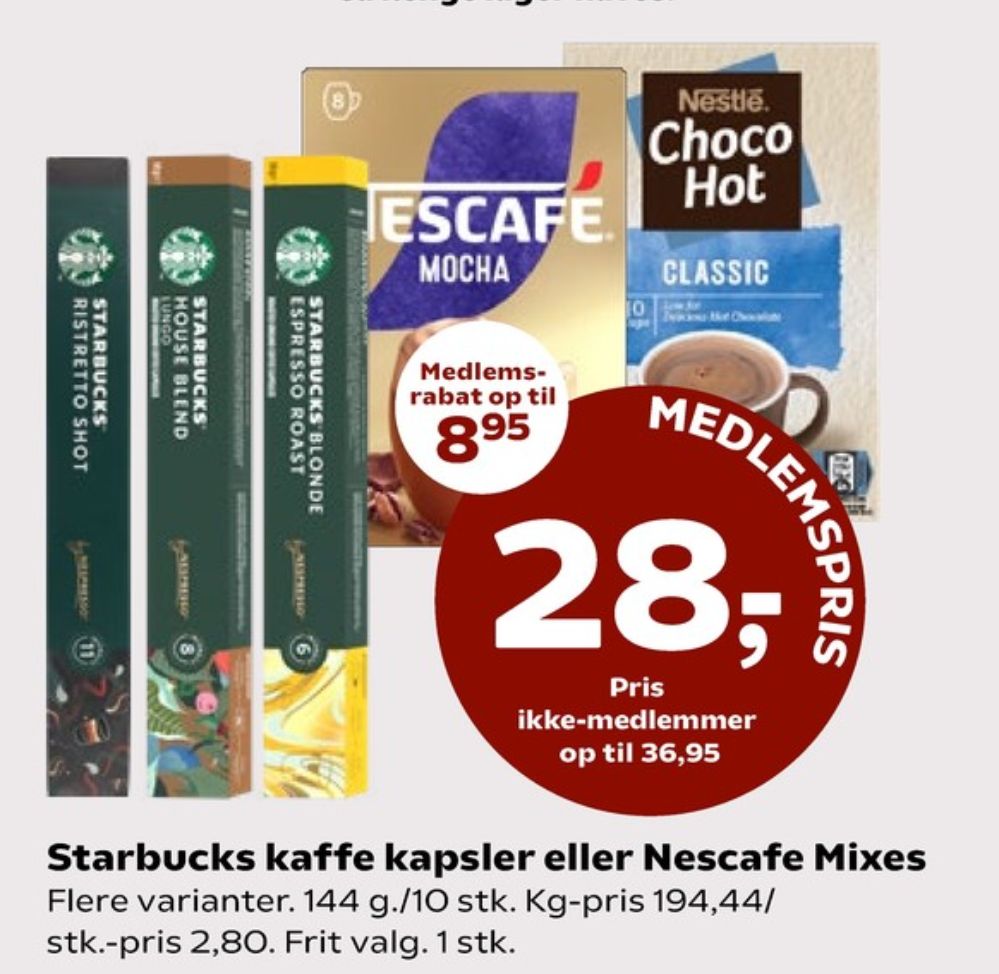 Nescafe Dolce Gusto Mocha, Kaffekapsler
